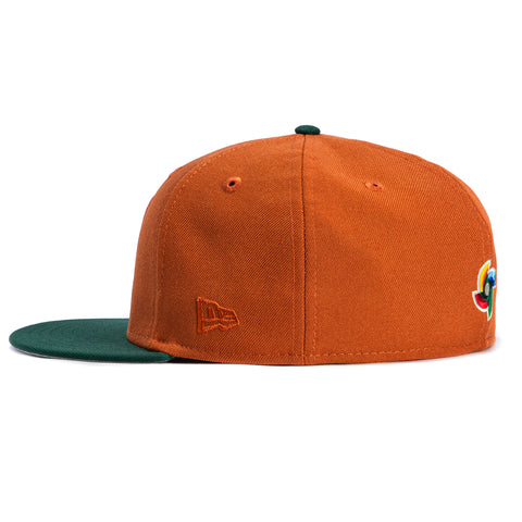 New Era 59Fifty Mexico World Baseball Classic Mexico Flag Patch Hat - Burnt Orange, Green New Era