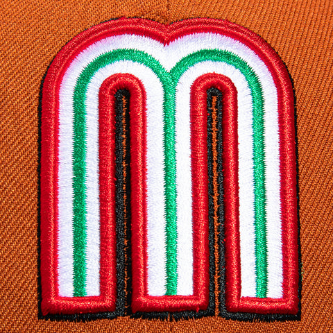 New Era 59Fifty Mexico World Baseball Classic Mexico Flag Patch Hat - Burnt Orange, Green New Era