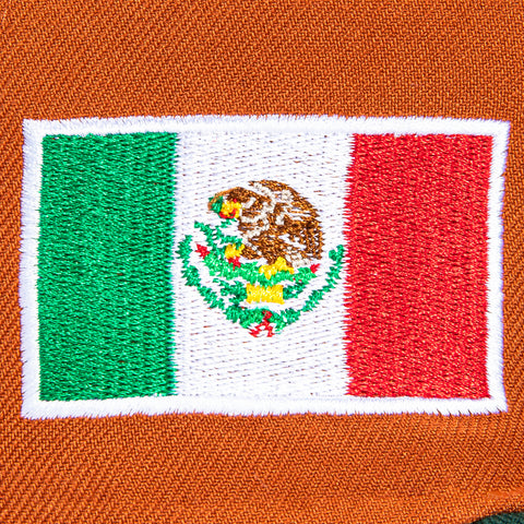 New Era 59Fifty Mexico World Baseball Classic Mexico Flag Patch Hat - Burnt Orange, Green New Era