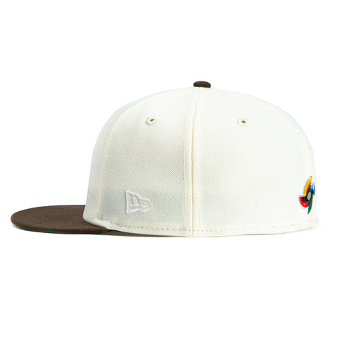 New Era 59Fifty Mexico World Baseball Classic Mexico Flag Patch Hat - White, Brown New Era