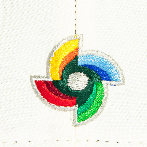 New Era 59Fifty Mexico World Baseball Classic Mexico Flag Patch Hat - White, Brown New Era