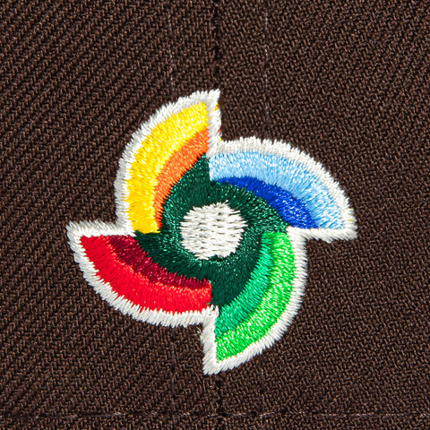 New Era 59Fifty Mexico World Baseball Classic Mexico Flag Patch Pink UV Hat - Brown, Black New Era
