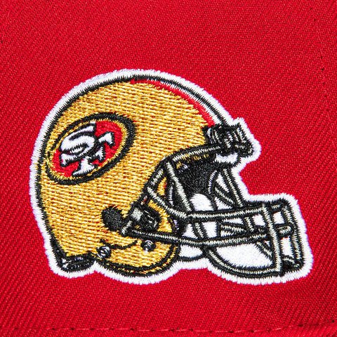 New Era 59Fifty San Francisco 49ers Helmet Logo Patch Spell Out Hat - Red, Black Red/Black / 7 1/2 New Era 59Fifty San Francisco 49ers Helmet Logo Patch Spell Out Hat - Red, Black Red/Black / 7 1/2