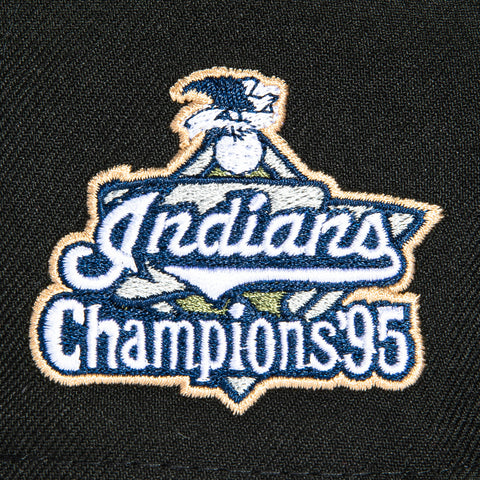 New Era 59Fifty Cleveland Guardians 1995 American League Champions Patch 1973 Hat - Black New Era