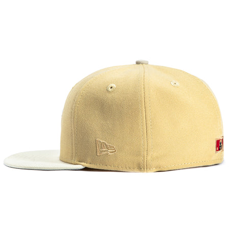 New Era 59Fifty Cincinnati Reds 1970 All Star Game Patch Hat - Khaki, Stone New Era