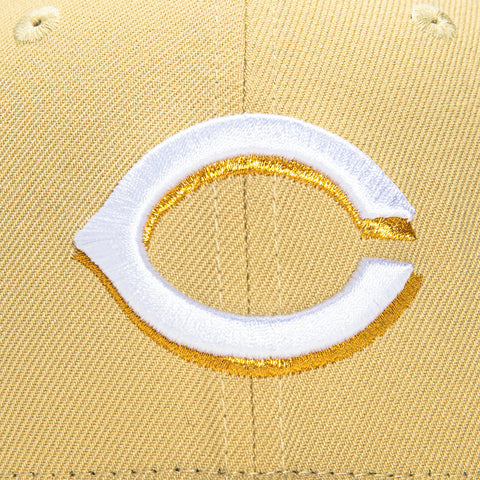 New Era 59Fifty Cincinnati Reds 1970 All Star Game Patch Hat - Khaki, Stone New Era