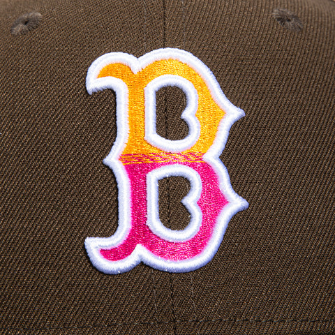 New Era 59Fifty Boston Red Sox 1999 All Star Game Patch Gradient Hat - Brown, Magenta, Light Orange New Era