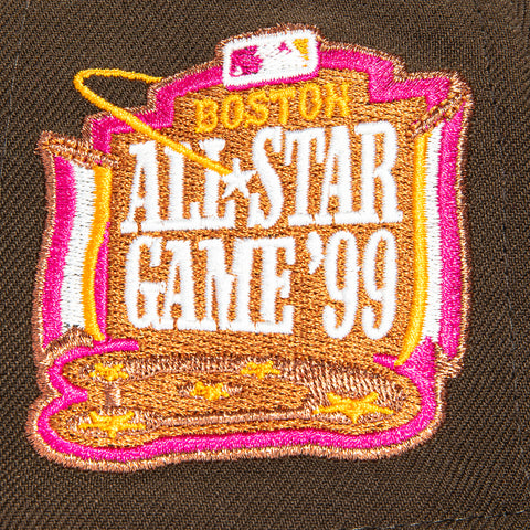 New Era 59Fifty Boston Red Sox 1999 All Star Game Patch Gradient Hat - Brown, Magenta, Light Orange New Era