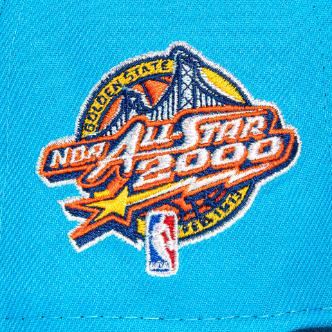 New Era 59Fifty Golden State Warriors 2000 All Star Game Patch Hat - Neon Blue, Navy New Era