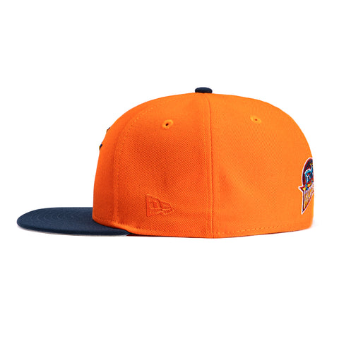 New Era 59Fifty Golden State Warriors 2002 All Star Game Patch 1997 Alternate Hat - Orange, Navy New Era