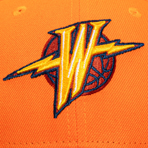 New Era 59Fifty Golden State Warriors 2002 All Star Game Patch 1997 Alternate Hat - Orange, Navy New Era