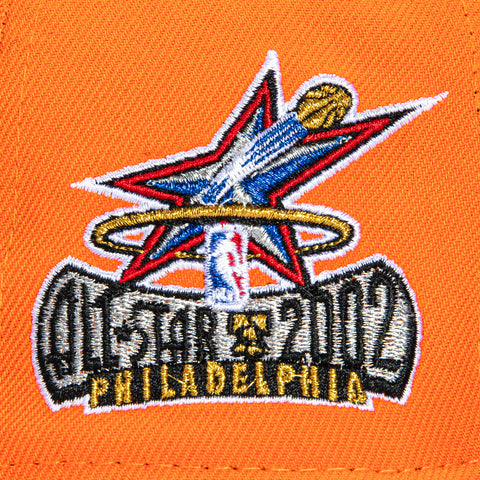 New Era 59Fifty Golden State Warriors 2002 All Star Game Patch 1997 Alternate Hat - Orange, Navy New Era