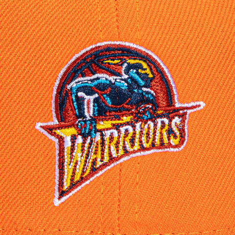 New Era 59Fifty Golden State Warriors 2002 All Star Game Patch 1997 Alternate Hat - Orange, Navy New Era