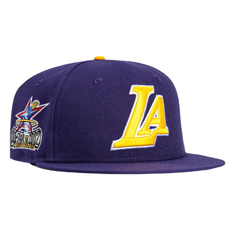 New Era 59Fifty Los Angeles Lakers 2002 All Star Game Patch LA Hat - Purple New Era