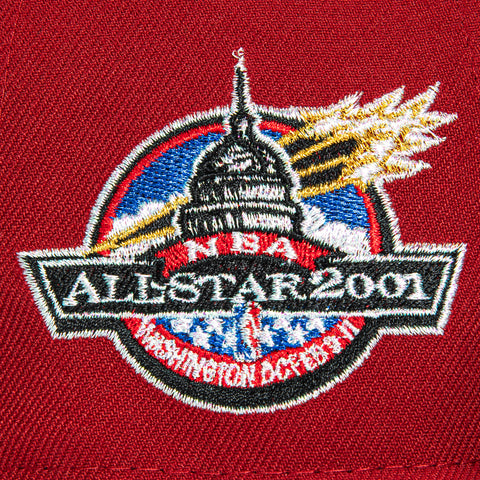 New Era 59Fifty Seattle Sonics 2001 All Star Game Patch Jersey Hat - Cardinal, Green New Era