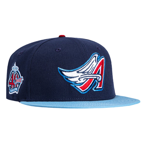 New Era 59Fifty Los Angeles Angels 40th Anniversary Patch 1997 Hat - Light Navy, Light Blue New Era