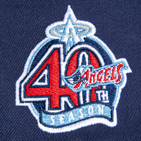 New Era 59Fifty Los Angeles Angels 40th Anniversary Patch 1997 Hat - Light Navy, Light Blue New Era