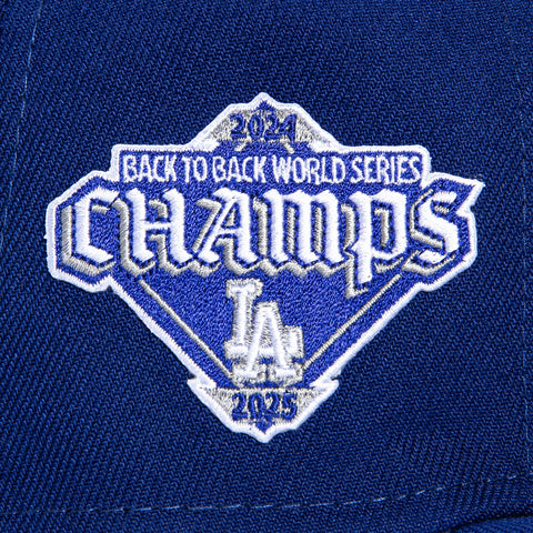 New Era 9Fifty Los Angeles Dodgers Back-to-Back World Series Champions Diamond Patch Snapback Hat - Royal New Era