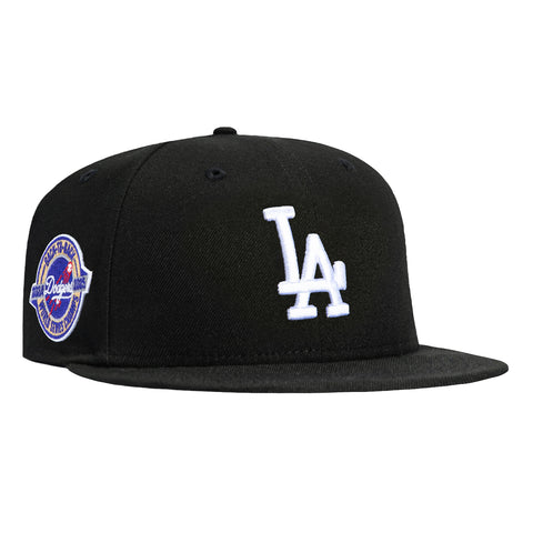 New Era 59Fifty Los Angeles Dodgers Back-to-Back World Series Champions Circle Patch Hat - Black, White New Era