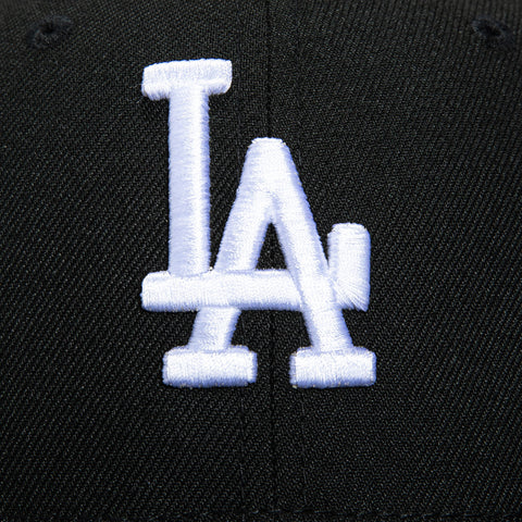 New Era 59Fifty Los Angeles Dodgers Back-to-Back World Series Champions Circle Patch Hat - Black, White New Era