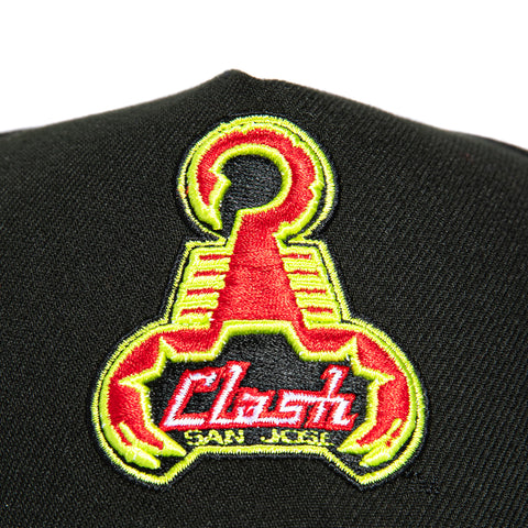 New Era 9Forty A-Frame San Jose Earthquakes Clash Snapback Hat - Black, Everest Green New Era