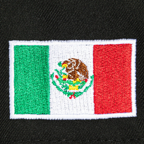 New Era 9Forty A-Frame Mexico World Baseball Classic Mexico Flag Patch Snapback Hat - Black, Brown New Era