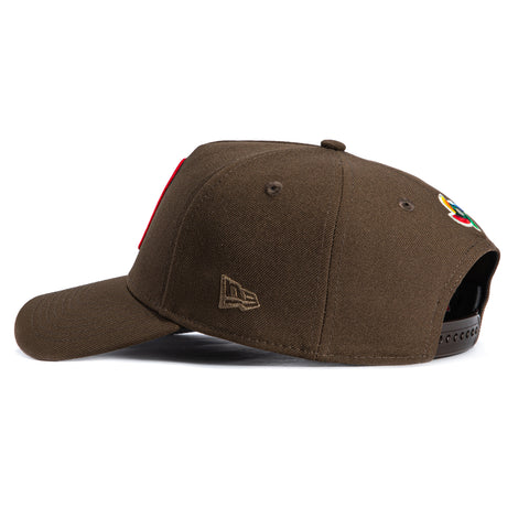 New Era 9Forty A-Frame Mexico World Baseball Classic Mexico Flag Patch Snapback Hat - Brown New Era