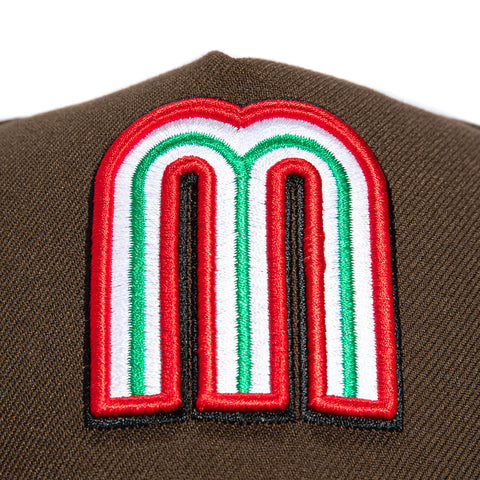 New Era 9Forty A-Frame Mexico World Baseball Classic Mexico Flag Patch Snapback Hat - Brown New Era