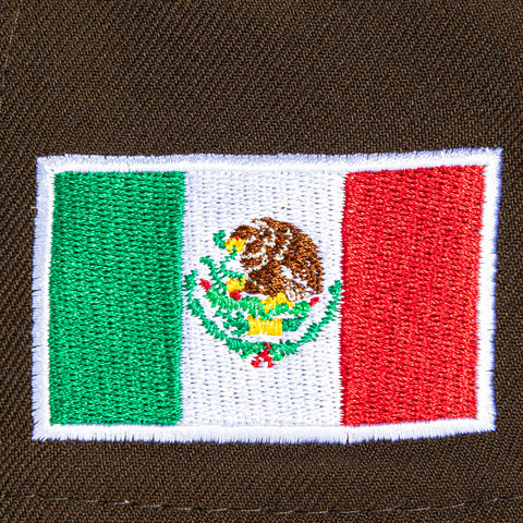 New Era 9Forty A-Frame Mexico World Baseball Classic Mexico Flag Patch Snapback Hat - Brown New Era
