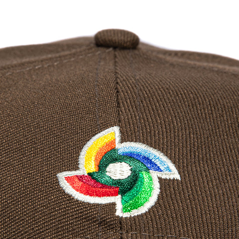 New Era 9Forty A-Frame Mexico World Baseball Classic Mexico Flag Patch Snapback Hat - Brown New Era