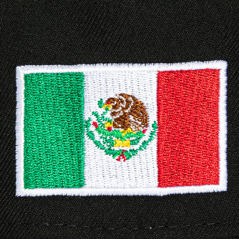 New Era 9Forty A-Frame Mexico World Baseball Classic Mexico Flag Patch Snapback Red UV Hat - Black New Era