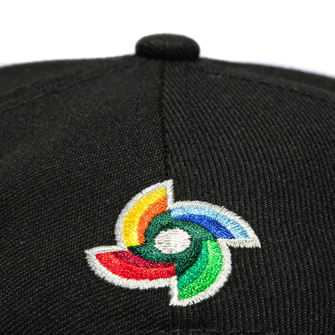 New Era 9Forty A-Frame Mexico World Baseball Classic Mexico Flag Patch Snapback Red UV Hat - Black New Era