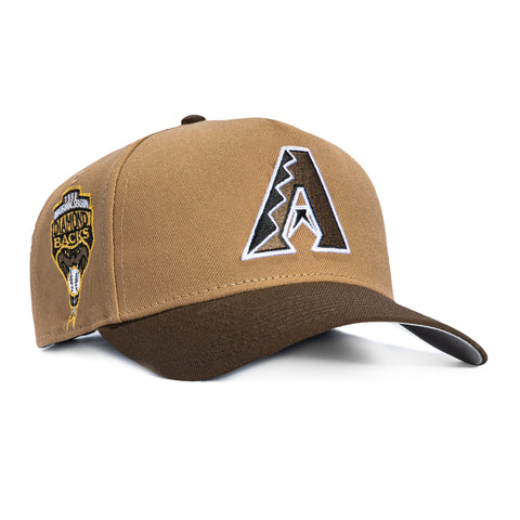 New Era 9Forty A-Frame Arizona Diamondbacks Inaugural Patch A Snapback Hat - Khaki, Brown New Era