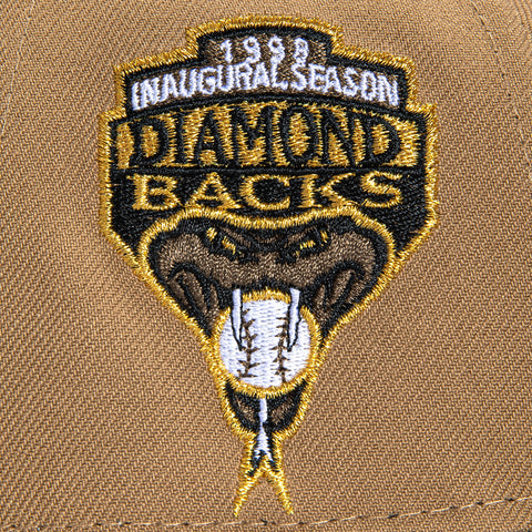 New Era 9Forty A-Frame Arizona Diamondbacks Inaugural Patch A Snapback Hat - Khaki, Brown New Era