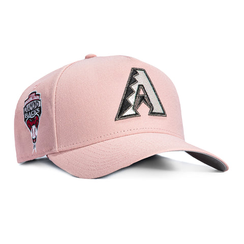 New Era 9Forty A-Frame Arizona Diamondbacks Inaugural Patch A Snapback Hat - Pink, White New Era