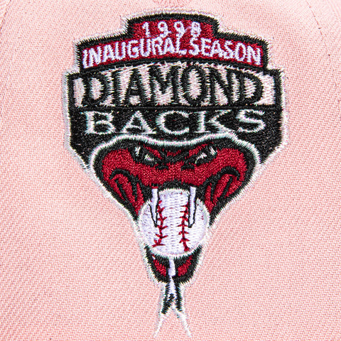 New Era 9Forty A-Frame Arizona Diamondbacks Inaugural Patch A Snapback Hat - Pink, White New Era