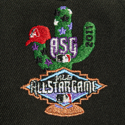 New Era 9Forty A-Frame Arizona Diamondbacks 2011 All Star Game Patch D Snapback Hat - Black, Khaki New Era