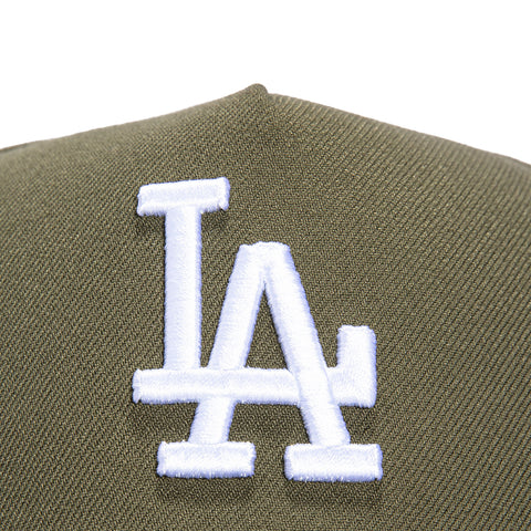 New Era 9Forty A-Frame Los Angeles Dodgers 60th Anniversary Patch Snapback Hat - Olive, Orange New Era