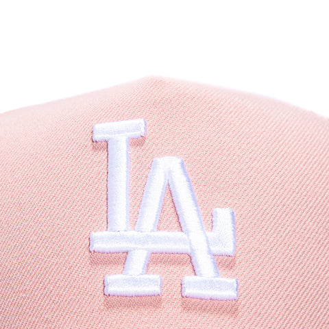 New Era 9Forty A-Frame Los Angeles Dodgers 40th Anniversary Patch Snapback Hat - Pink, White New Era