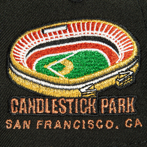 New Era 9Forty A-Frame San Francisco Giants Candlestick Park Patch Snapback Hat - Black, Khaki New Era