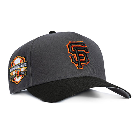 New Era 9Forty A-Frame San Francisco Giants 2000 Inaugural Patch Snapback Hat - Graphite, Black New Era