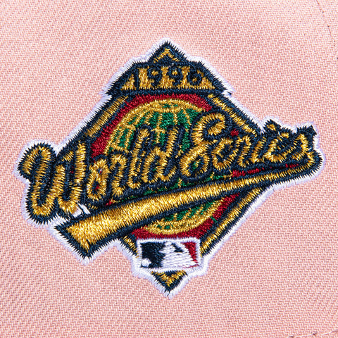 New Era 9Forty A-Frame New York Yankees 1996 World Series Patch Snapback Hat - Pink, White New Era