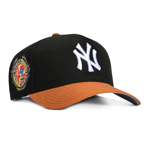 New Era 9Forty A-Frame New York Yankees 1949 World Series Patch Snapback Hat - Black, Khaki New Era