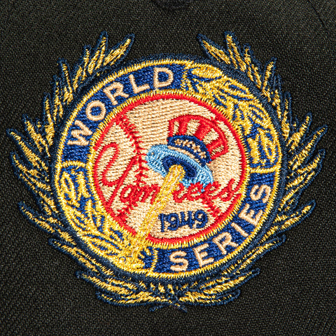 New Era 9Forty A-Frame New York Yankees 1949 World Series Patch Snapback Hat - Black, Khaki New Era