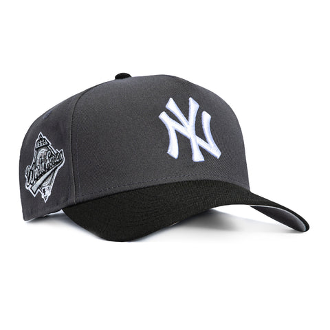 New Era 9Forty A-Frame New York Yankees 1996 World Series Patch Snapback Hat - Graphite, Black New Era