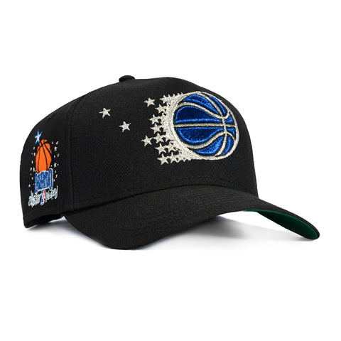 New Era 9Forty A-Frame Black Dome Orlando Magic 1989 All Star Game Patch Snapback Hat - Black New Era