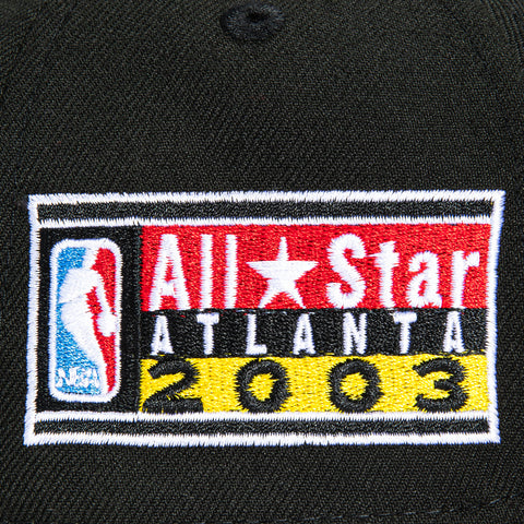 New Era 9Forty A-Frame Atlanta Hawks 2003 All Star Game Patch Snapback Hat - Black, Red New Era