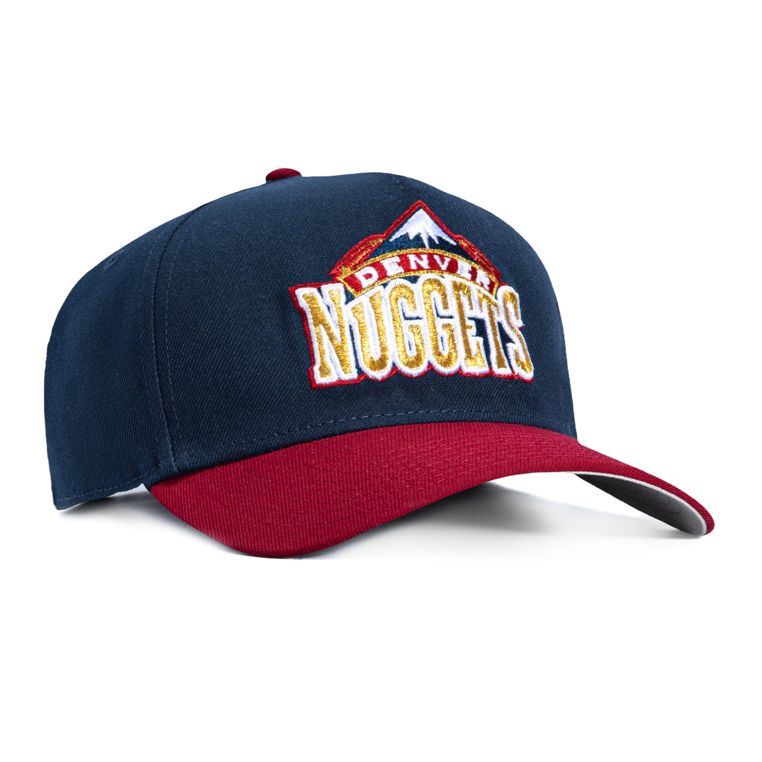 Casque Snapback Vintage Denver Nuggets - Logo Gros Brodé - Dôme Blanc - Rare