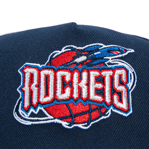New Era 9Forty A-Frame Houston Rockets Logo Patch 1996 Snapback Hat - Navy, Light Blue New Era