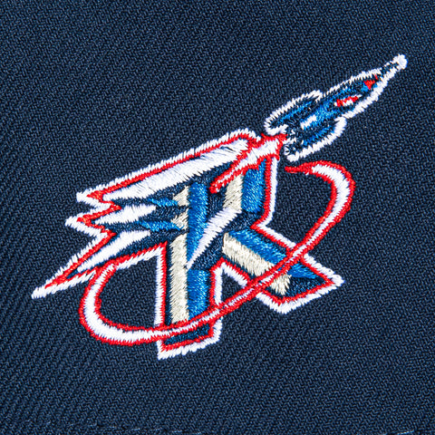 New Era 9Forty A-Frame Houston Rockets Logo Patch 1996 Snapback Hat - Navy, Light Blue New Era